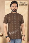 Sangeet Rayon Dobby Rayon Half Sleeves Best Mens Shirt Kurta Wholesale Shop In Surat